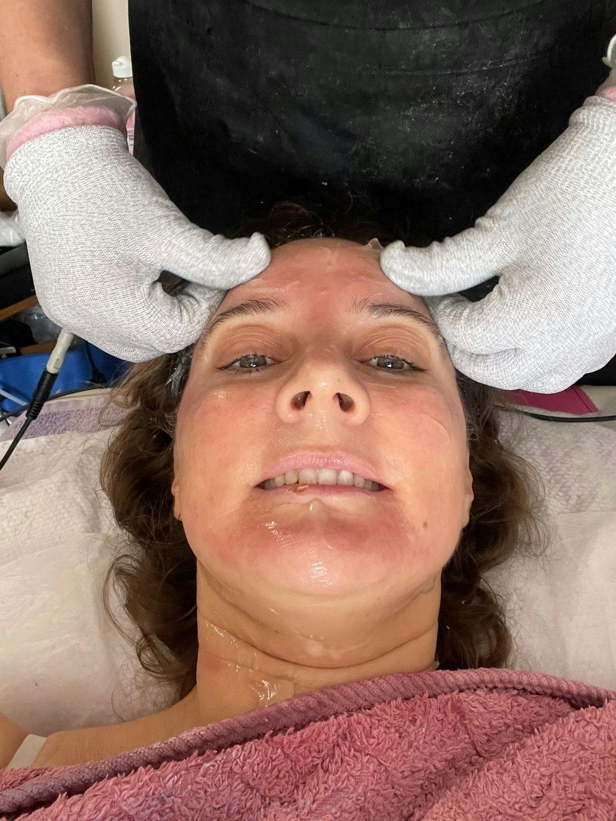 Woman getting beauty treatment